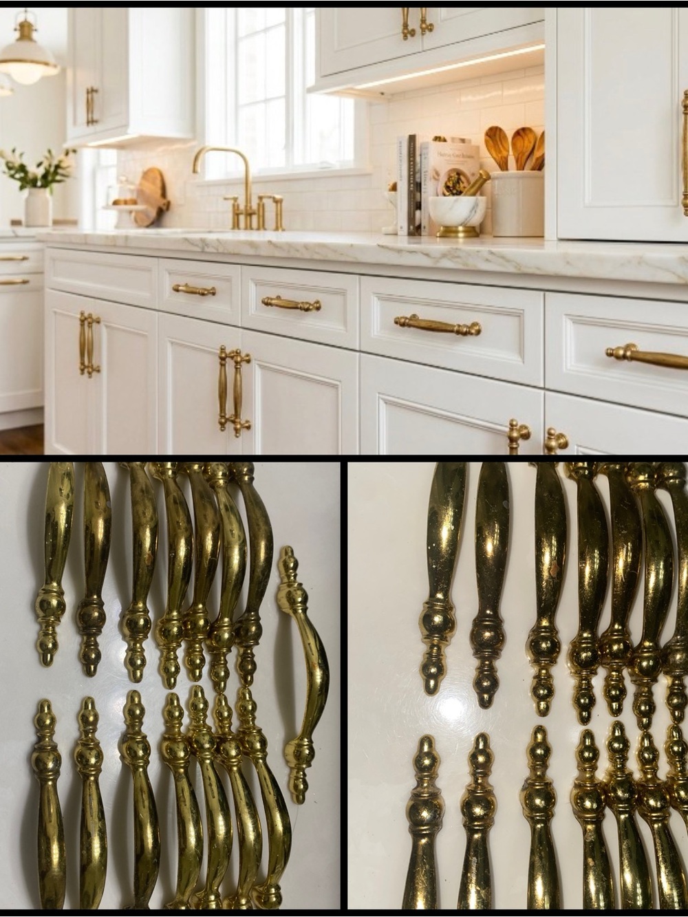 Lot of 15 Vintage Amerock Brass Drawer Pulls Handles 750-1 MCM Cabinet Hardware